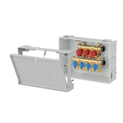 kép a termékről - Domestic water distribution manifolds pre-assembled in boxes with individual shut-off valves