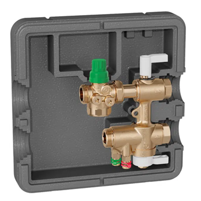 Connection and regulation kit for HVAC terminal units