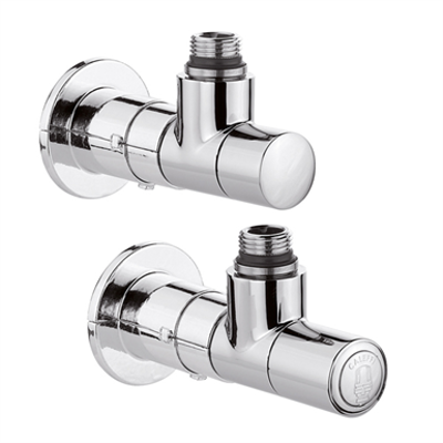 Image for High-Style valve angled radiator and lockshield valve