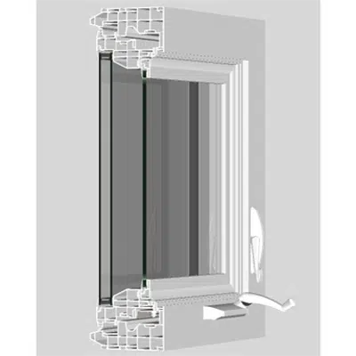 画像 Silent Guard® Vinyl Acoustic Windows, Model 7500 Casement Window, STC 40-44, OITC 30-37