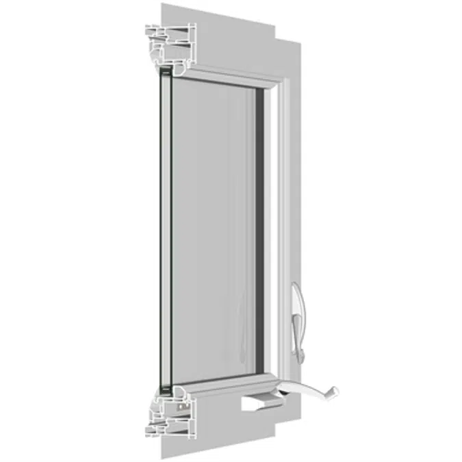 Silent Guard® Vinyl Acoustic Windows, Model 720 Casement Window, STC 25-33, OITC 21-27