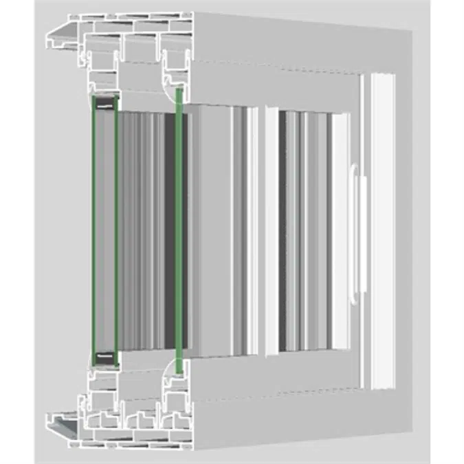 Silent Guard® Vinyl Acoustic Windows, Model 7000 Horizontal Sliding Window, STC 40-47, OITC 29-32