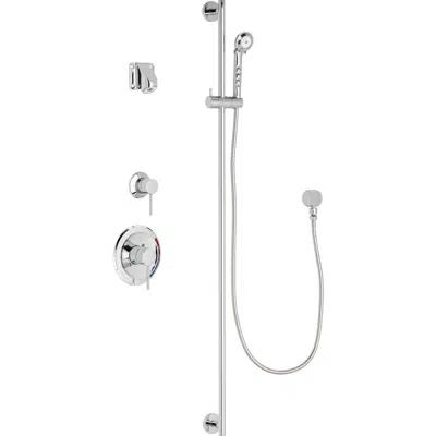 Image for Pressure Balancing Tub and Shower System with Hand Spray and Ligature Resistant Shower Head, SH-PB1-14-032
