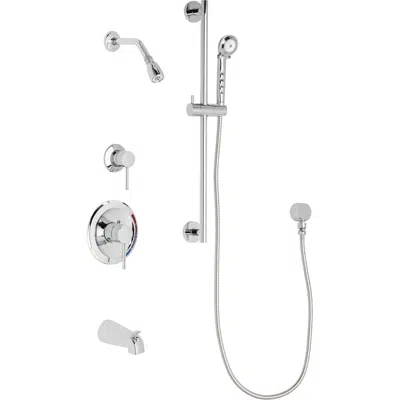 Image pour Pressure Balancing Tub and Shower System with Shower Head, Hand Spray, and Tub Spout, SH-PB1-13-131