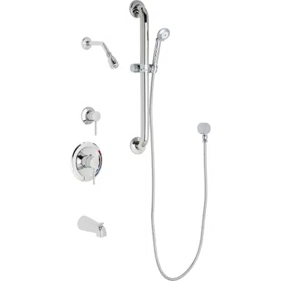 Image for Pressure Balancing Tub and Shower System with Shower Head, Hand Spray, and Tub Spout, SH-PB1-13-143