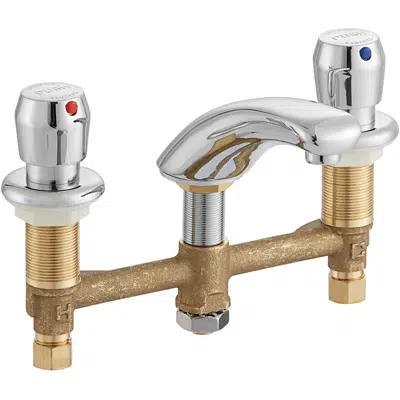 Image pour Deck-Mounted Metering Faucet with 8" Centers, 404-665ABCP