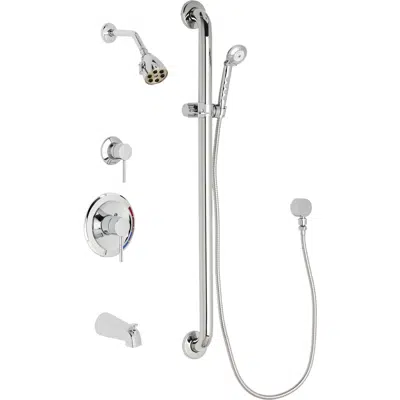 Image for Pressure Balancing Tub and Shower System with Shower Head, Hand Spray, and Tub Spout, SH-PB1-11-134