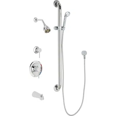 Image pour Pressure Balancing Tub and Shower System with Shower Head, Hand Spray, and Tub Spout, SH-PB1-11-144