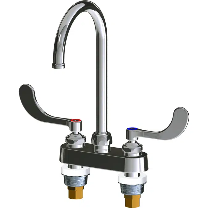 Deck-Mounted Manual Faucet with 4" Centers, 895-GN6FC-317ABCP