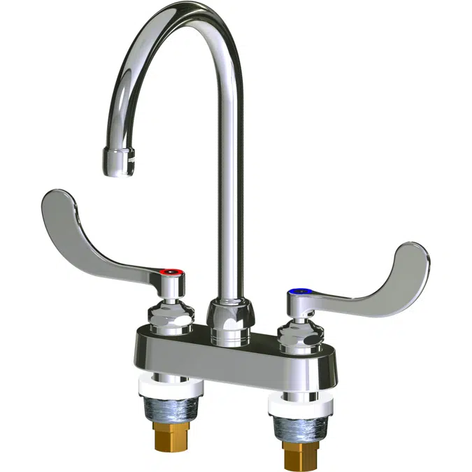 Deck-Mounted Manual Faucet with 4" Centers, 895-GN6A-317ABCP