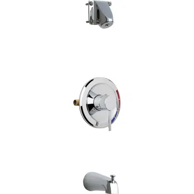 Image for Pressure Balancing Tub and Shower System with Ligature Resistant Shower Head and Tub Spout, SH-PB1-05-100