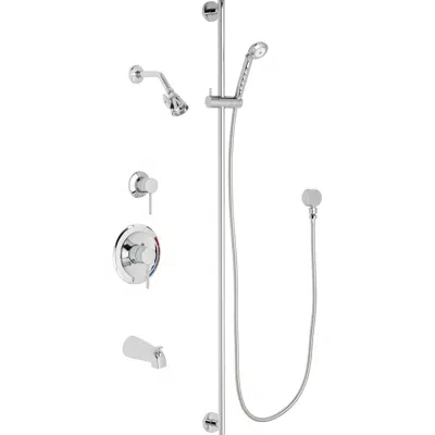 Image for Pressure Balancing Tub and Shower System with Shower Head, Hand Spray, and Tub Spout, SH-PB1-16-122