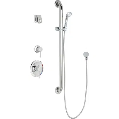 Pressure Balancing Tub and Shower System with Hand Spray and Ligature Resistant Shower Head, SH-PB1-14-044 이미지