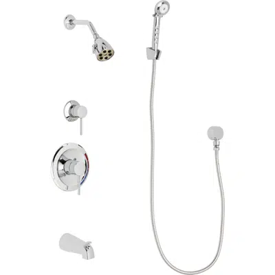 Image for Pressure Balancing Tub and Shower System with Shower Head, Hand Spray, and Tub Spout, SH-PB1-11-110