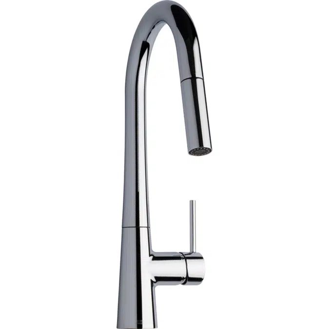 Deck-Mounted High Arc Kitchen Faucet with Pull-Down Spout, Single-Hole Mount, 434-ABCP