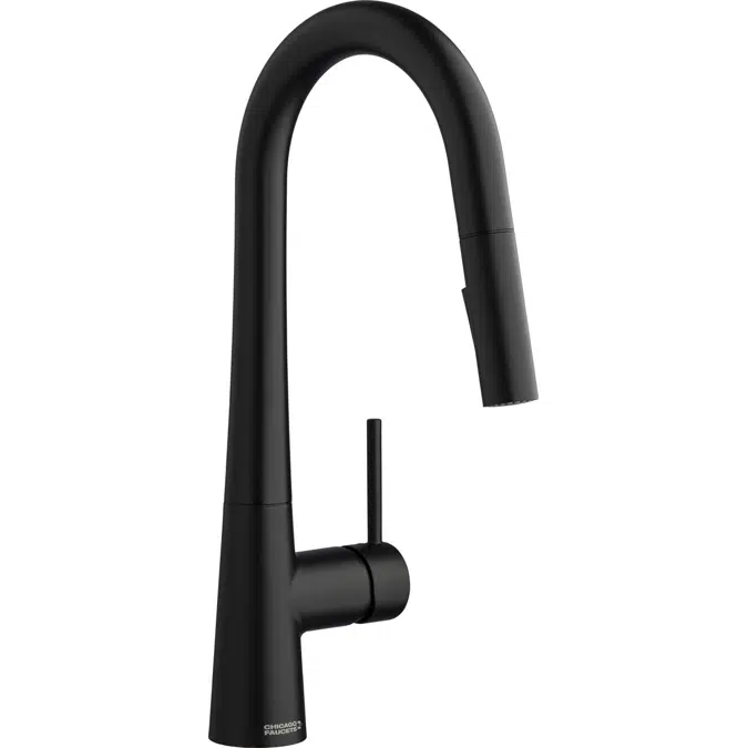 Deck-Mounted Kitchen Faucet with Pull-Down Spout, Single-Hole Mount, 434-ABMB