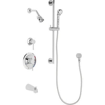 kép a termékről - Pressure Balancing Tub and Shower System with Shower Head, Hand Spray, and Tub Spout, SH-PB1-16-111