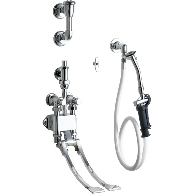 Bed Pan Cleaner with Remote Pedal Valve, 910-G777-21KCP