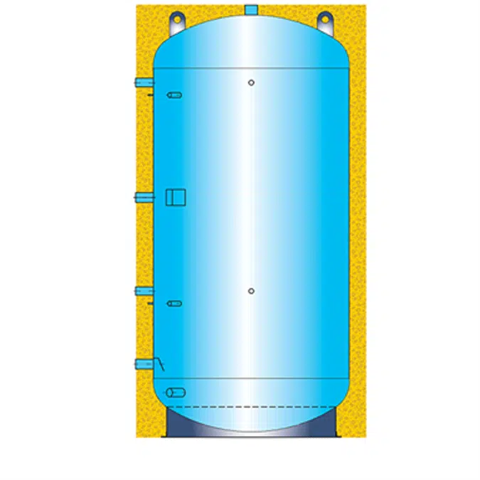 Vitrified accumulation tanks for domestic water