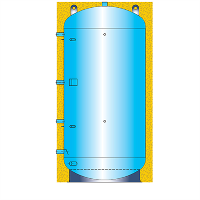 Vitrified accumulation tanks for domestic water