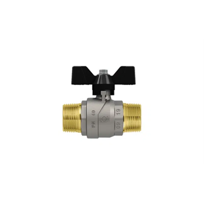 
Progress M-M ball valve with butterfly handle