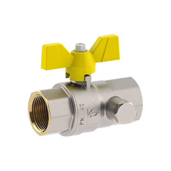 FUTURGAS Femmina-Femmina con presa di pressione G 1/4 e maniglia a farfalla