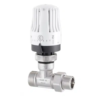 Full thermostatic straight valve for multilayer pipe, copper pipe, PEX, PP, PB 이미지