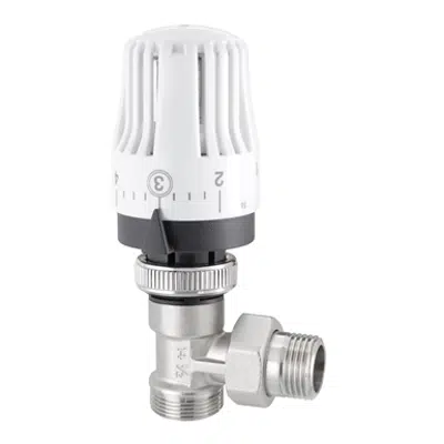 Image for Full thermostatic right-angle valve for copper pipe, multi-layer, PEX, PP, PB