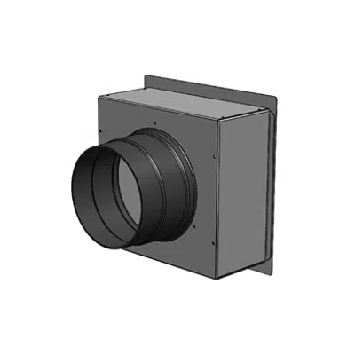 Plenum in galvanised sheet metal 200 x 200 mm, 1 x DN 150 rear coupling, for combinations with nozzle with membrane图像