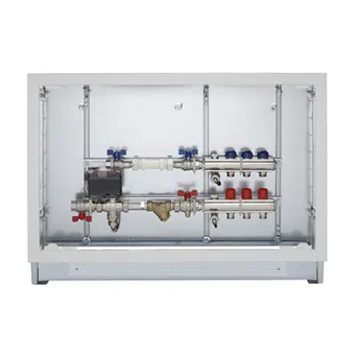 Obrázek pro Energy Box - Heating/cooling consumption measuring with flow-return manifolds of 1' (2÷12 ways) equipped with valves and lockshields