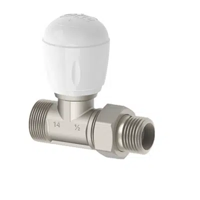 obraz dla 
Full thermostatizable straight valve for copper pipe, multi-layer, PEX, PP, PB