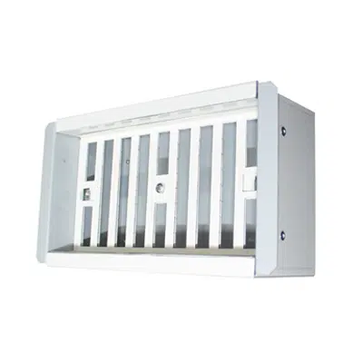 画像 Plenum in galvanised sheet metal 200 x 100, 1 x DN 75 rear coupling, for combinations with linear grille or perforated grille 