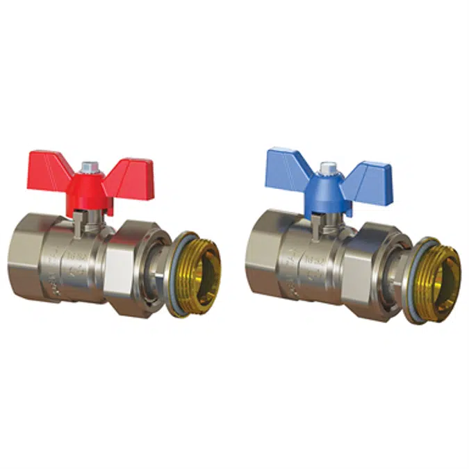 Progress straight ball valves 3/4" x 1"