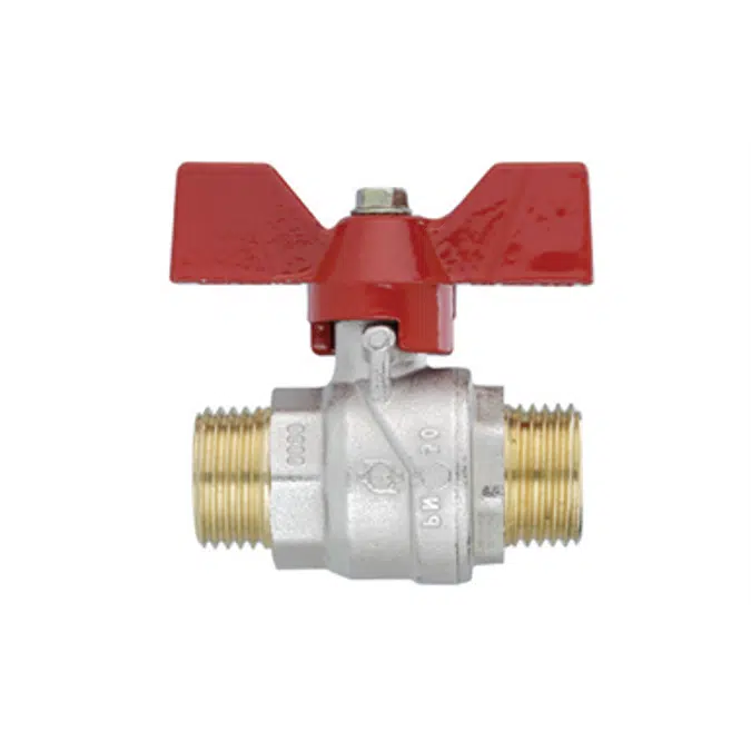 Valvola a sfera Top Maschio - Maschio 24x19 con maniglia a farfalla