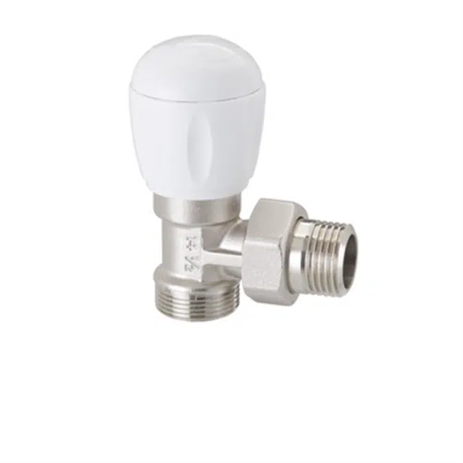 Full thermostatizable right-angle valve for copper pipe, multi-layer, PEX, PP, PB