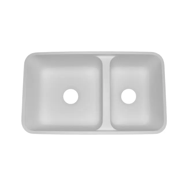 Solid Surface Sink - AD3016 - Offset Double Bowl