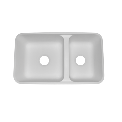 kuva kohteelle Solid Surface Sink - AD3016 - Offset Double Bowl