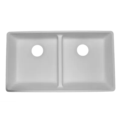 изображение для Solid Surface Sink - AD2916 - Double Equal ADA Kitchen Sink