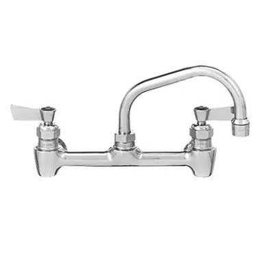 8" Backsplash 1/2" with Swing Spout Faucet with Elbow için görüntü