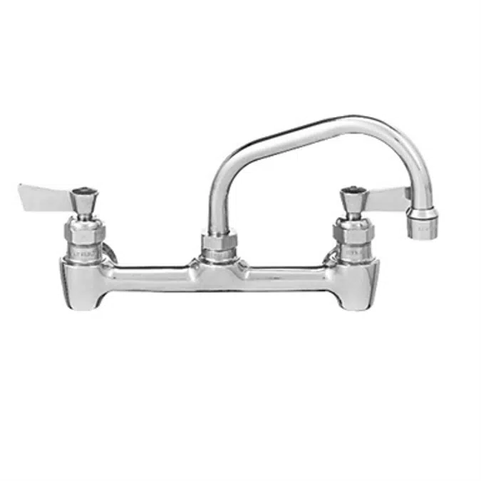 8" Backsplash 1/2" with Swing Spout Faucet with Elbow