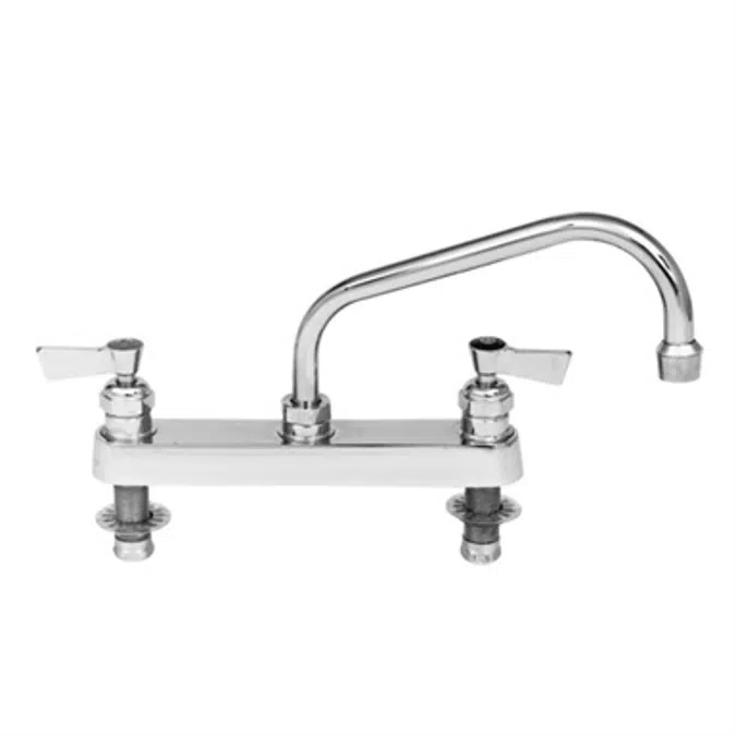 8" CC Deck 1/2" Faucet with Swing Spout