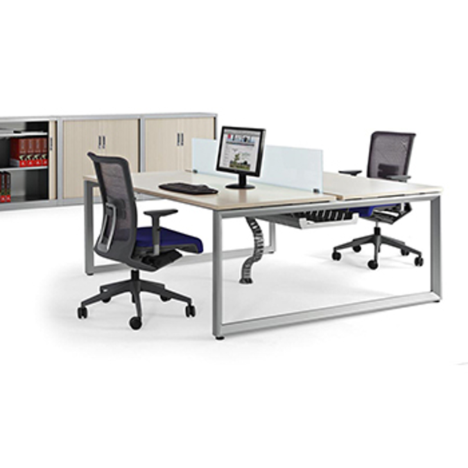 Objetos BIM ¡Descarga gratis! Vital Plus ST Twin Desks Loop Frame