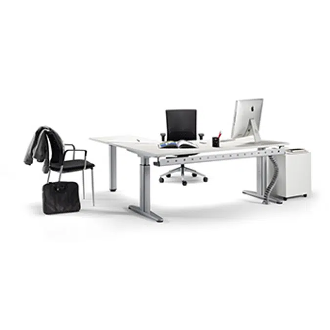 BIM objects - Free download! Mobility - Desks with Mechanical Elevation ...