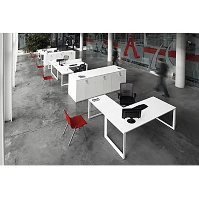 BIM objects - Free download! Vital Plus ST - Rectangular Desks - Loop ...