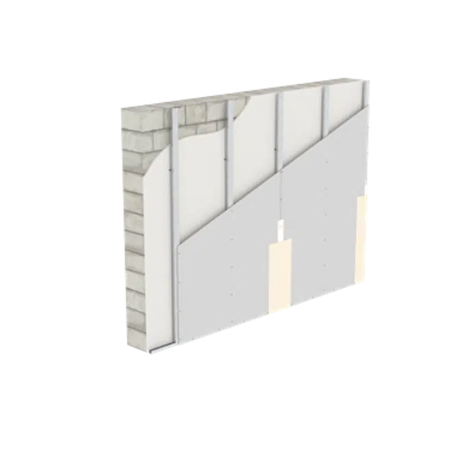 BIM objects - Free download! W623.es Shaft wall with CD 60/27, directly ...