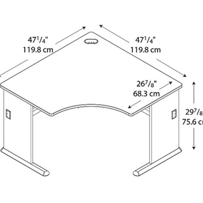 Bush Business Furniture Series A 48W Corner Desk