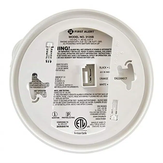 First Alert 3120B Photoelectric and Ionization Sensor Smoke Alarm