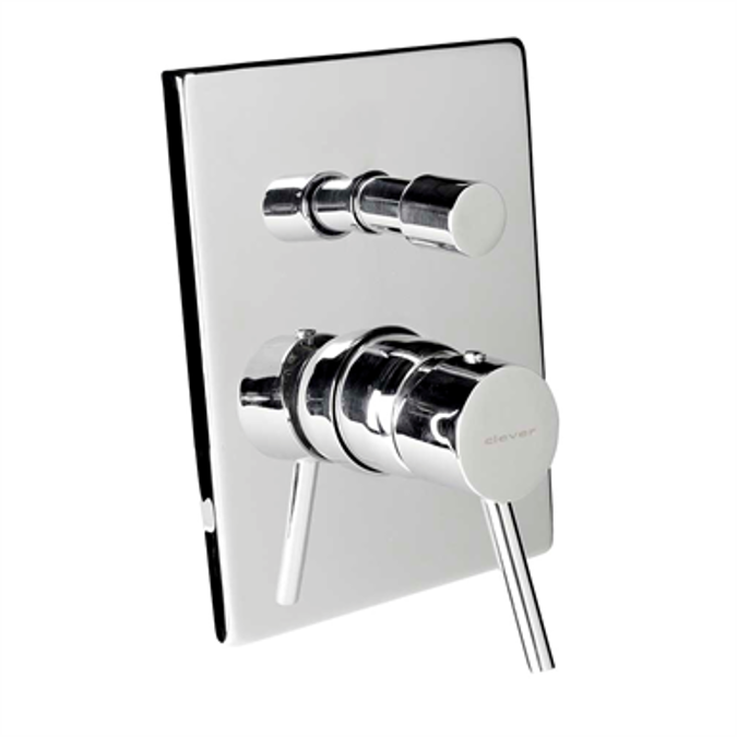 Caiman Elegance for concealed installation bath & shower mixer on iClever box