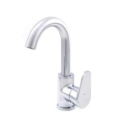 afbeelding voor Grifo de lavabo monomando 180mm 5l/min caño tubo Rocket Cold Open y Negro Mate