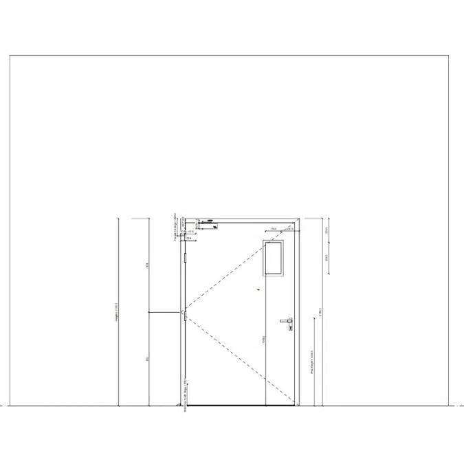 Staircase door Single leaf Single action Hollow Metal door